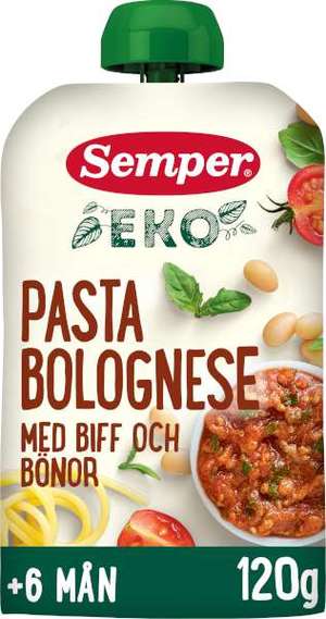 Ätklar Pasta Bolognese Biff/Bönor 6 Mån EKO KRAV - City Gross