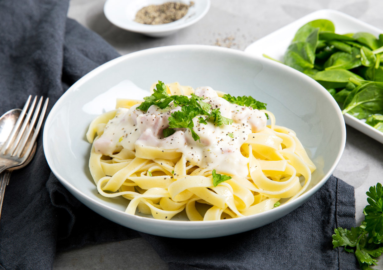 Tagliatelle med kassler och ostsås - City Gross