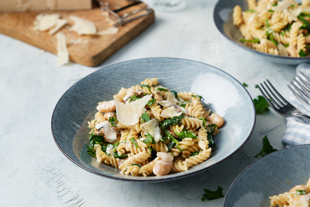 Pasta med svamp, bönor och parmesan - City Gross